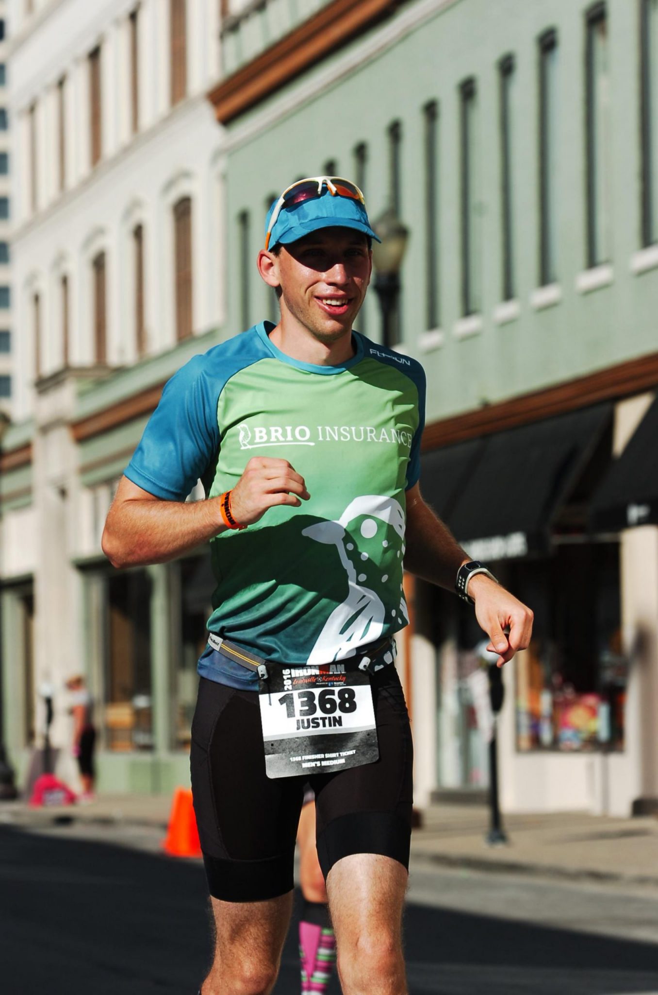 Justin James running during an endurance race